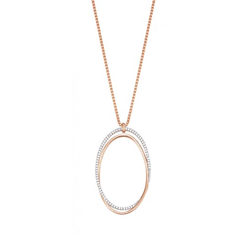 Esprit Collection Damen Kette Collier Silber Rosé Zirkonia Antheia ELNL93128C800