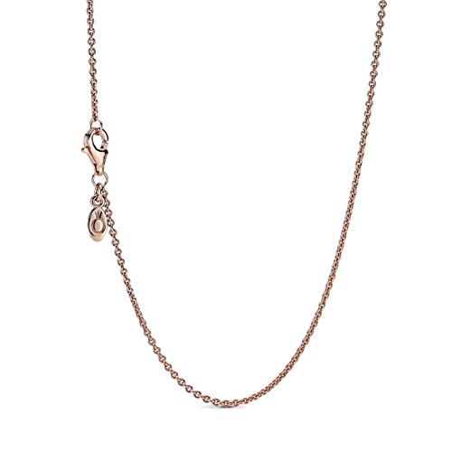 PANDORA Classic Cable Chain Kette in 14 Karat rosévergoldeter Metalllegierung Moments Collection