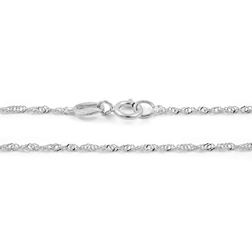 Monde Petit Weißgold singapur Kette 18k - Geschenkbox - Garantiezertifikat
