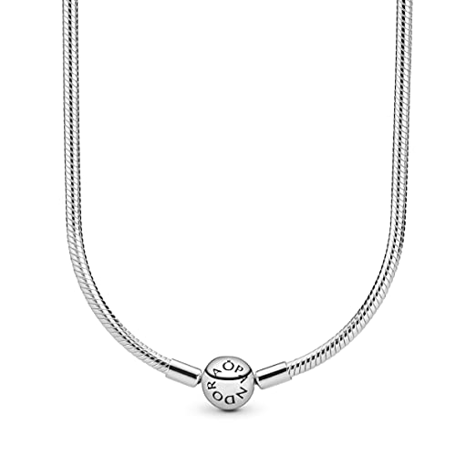 PANDORA Damen Schlangen- Gliederhalskette Sterling- Silber 590742HV-45, 45 cm