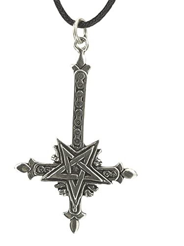 Kiss of Leather Kreuz Anhänger aus 925 Sterling Silber mit Silberkette 41-66 cm SI.133