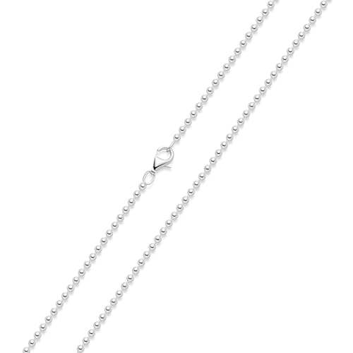 MATERIA 2,7mm Kugelkette Silber 925 hochglänzend - Halskette Damen Collier in 40-70cm mit Box #K10, Länge Halskette:50 cm