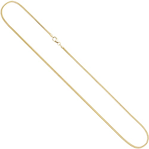 Jobo Damen Bingo-Kette aus 14 Karat 585 Gold 1,2 mm 38 cm