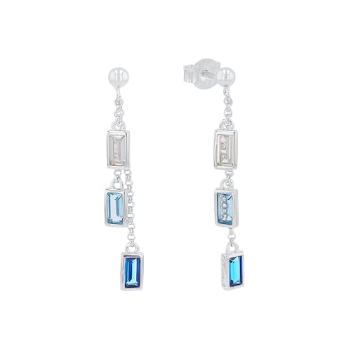 s.Oliver Ohrringe 925 Sterling Silber/Edelstahl Damen, Ohrschmuck, Kommt in Schmuck Geschenk Box