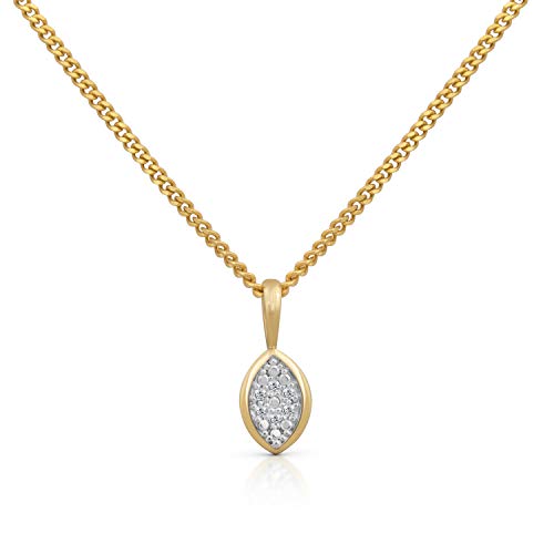 Orolino Damen Anhänger mit Kette 585/- Gold 42/45cm Glänzend Brillant gelb 0,030ct. 500341481-1