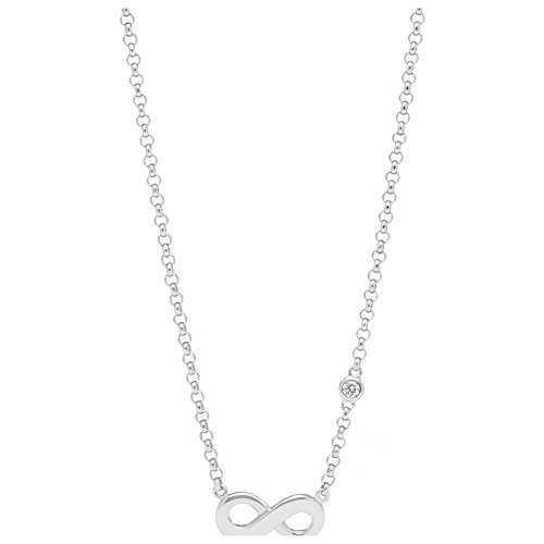 Fossil Halskette Für Frauen Sterling Silber, Maße: 420 mm + 50 mm Silber Sterling Silber Halskette, JFS00394040