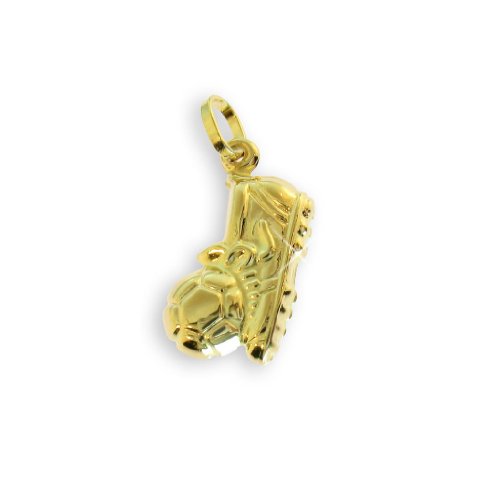 Fußballschuh Anhänger für Kette oder Bettelarmband 13x8mm 14 Karat Gold 585 (Art. 207077)