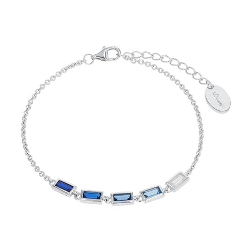s.Oliver Armband 925 Sterling Silber/Edelstahl für Damen, Armschmuck, Motiv, Kommt in Schmuck Geschenk Box