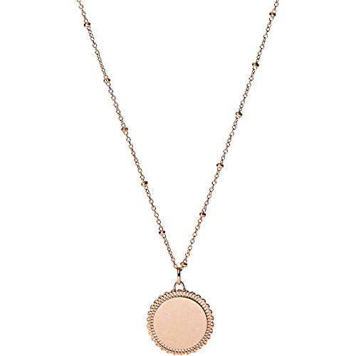 Fossil Halskette Für Frauen Vintage Iconic, Länge: 45,7 Cm + 5 Cm Rose Gold Edelstahl Halskette, JF03332791