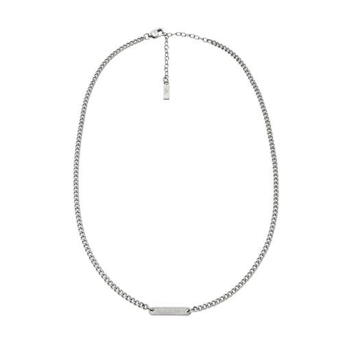 Emporio Armani Herren Silber-Ton Edelstahl Halskette, EGS3188040