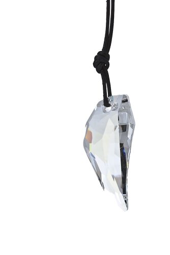Kristallwerk, Damen Lederkette mit 30mm Swarovski Elements Pegasus Pendant in der Farbe Crystal Moonlight