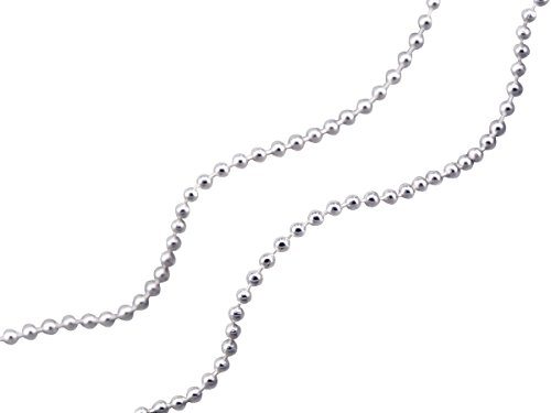 NicoWerk Damen Silberkette Kugelkette 45cm aus 925 Sterling Silber Ohne Anhänger SKE212