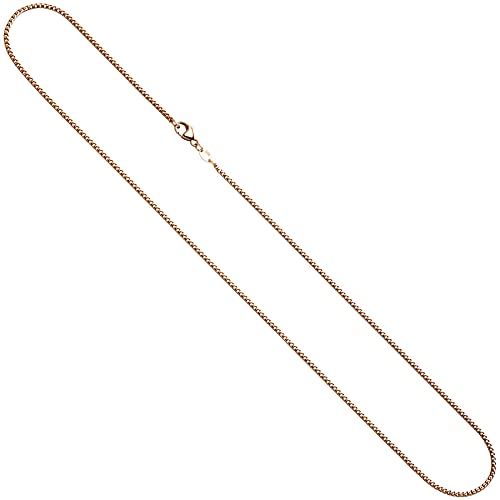 Jobo Damen Bingokette 585 Rotgold 1,5 mm 45 cm Gold Kette Halskette Rotgoldkette Karabiner