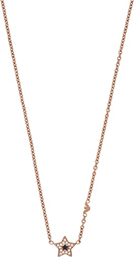 Emporio Armani Halskette Für Frauen Sentimental, Gesamtlänge:400+70mm Verstellbare Kette Größe Des Anhängers: 10X10mm Rose Gold Edelstahl Halskette, EGS2831221
