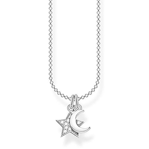 Thomas Sabo Damen Kette Stern & Mond 925 Sterling Silber KE2068-051-14-L45V