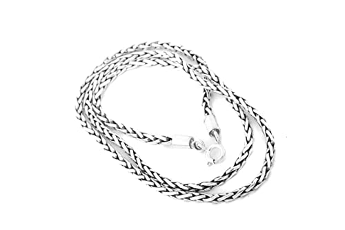 Windalf Vintage Silber-Halskette FALKONA 50 cm Wikinger Wikinger Hals-Schmuck Gliederkette Silberkette Handarbeit 925 Sterlingsilber