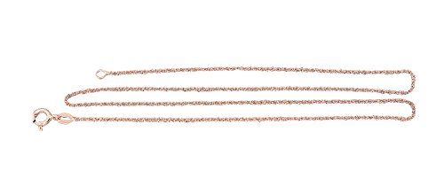 Hobra-Gold Funkelnde Silberkette 925 Rotgold Kette Silber Rosegold Halskette wahlweise 42 45 50 60 70 cm