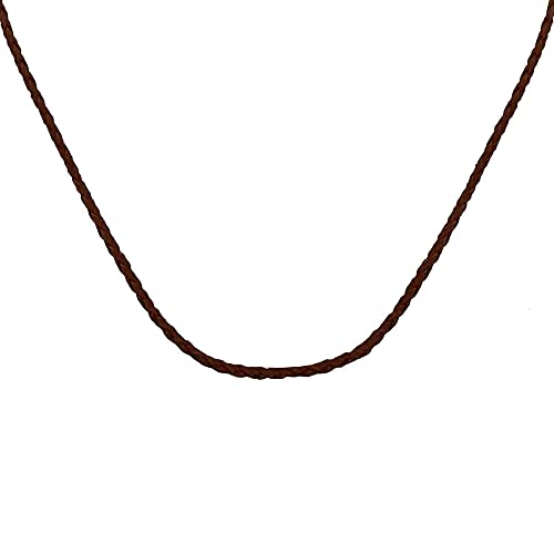 tumundo Lederkette Geflochten Herren Damen 44cm Kette für Ketten-Anhänger Leder-Band Halsband Surfer Unisex Vintage, Variante:braun