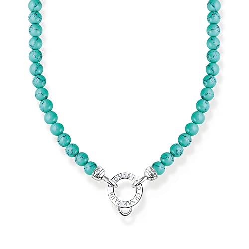 Thomas Sabo Kette mit blauen Perlen vergoldetes Silber KE2187-405-17