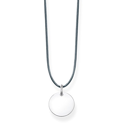 Thomas Sabo Damen-Kette Choker Coin 925 Sterling Silber grau LSKE002-173-5-L80v