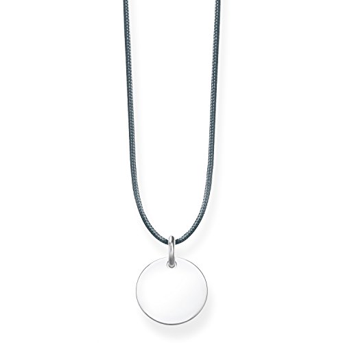 Thomas Sabo Damen-Kette Choker Coin 925 Sterling Silber grau LSKE002-173-5-L80v