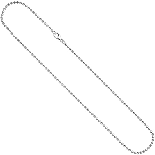 Jobo Damen Kugelkette 925 Silber 2,5 mm 90 cm Halskette Kette Silberkette Karabiner