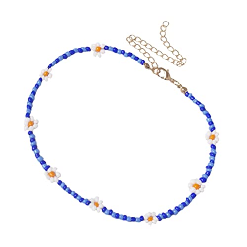 SAFIGLE Gänseblümchen Perlenkette Amethyst Frauen Trendy Armbänder Zubehör Nieten Gold Schmuck Reifen Böhmische Halsketten Perlenhalsband Statement-halsketten Halskette Im -stil