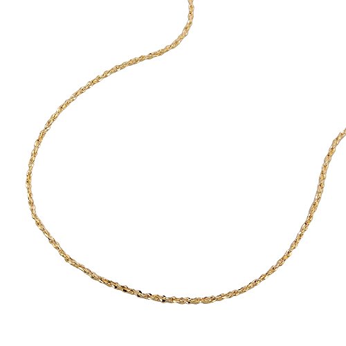 0,6mm feine Kette Phantasiekette Halsschmuck 585 Gold Gelbgold 42cm Damen