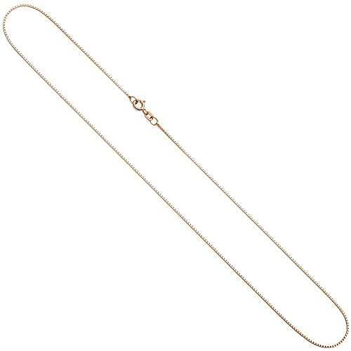 Jobo Damen Venezianerkette 925 Silber rotgold vergoldet 0,8 mm 50 cm Kette Halskette