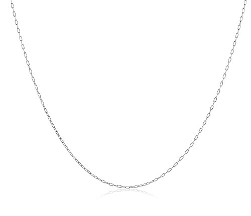 MIORE Schmuck Damen Halskette Anker Kette aus Weißgold 18 Karat / 750 Gold