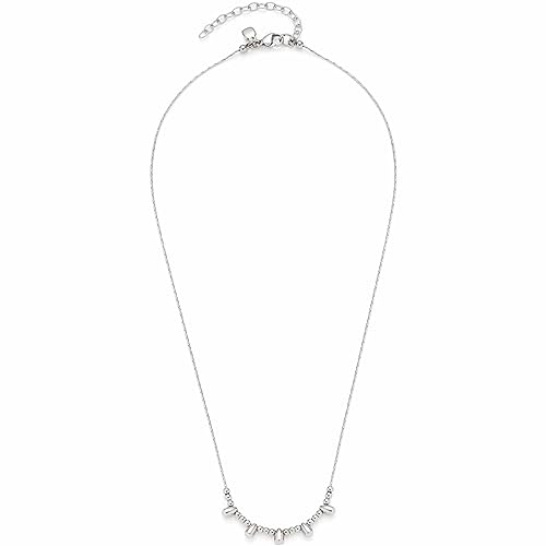 JEWELS BY LEONARDO Halskette Ciao Amalia Venezaner-Kette aus silberfarbenem Edelstahl aufgefädelte Perlen und Tropfen 42-47 cm Länge, Schmuck Geschenk für Frauen 023300