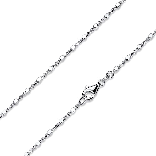 Materia Halskette für Frauen Silber 925 - feine Würfel Kette Damen Silberkette filigran K107-45cm