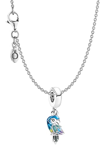 Pandora Damen- Halskette 925 Silber Collier Dschungelparadies Papagei 15081