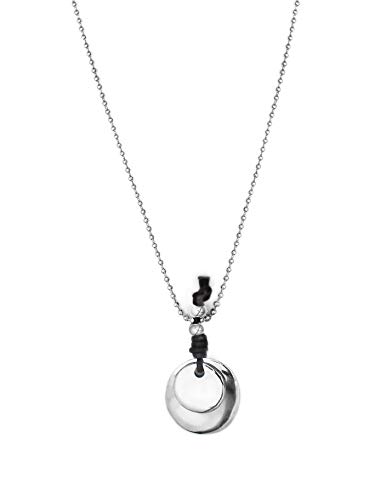 Beau Soleil Jewelry Kugelkette Damen-Halskette mit mit Münzen Anhänger (Braunes Leder)