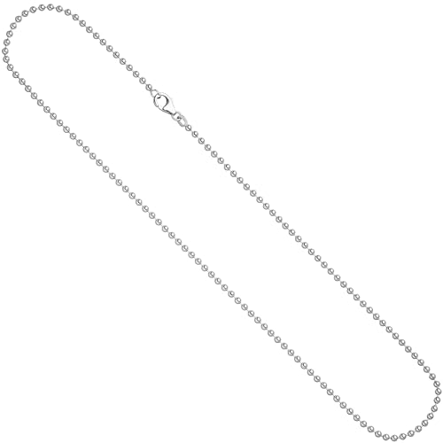 Jobo Damen Kugelkette 925 Silber 2,5 mm 45 cm Halskette Kette Silberkette Karabiner