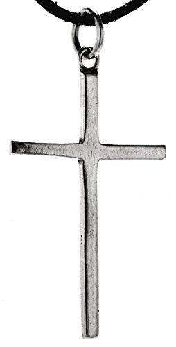 Kiss of Leather Kreuz Anhänger aus 925 Sterling Silber mit Silberkette 41-66 cm SI. 20