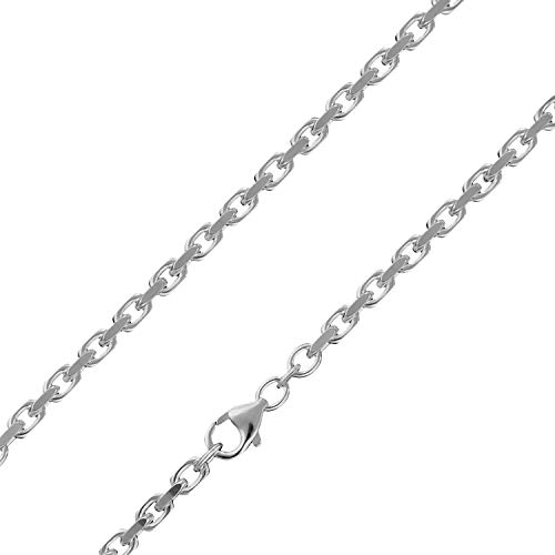 trendor Silberkette für Herren 925 Sterlingsilber Ankerkette 3,0 mm modische Kette für Männer, tolle Geschenkidee 85741 50 cm
