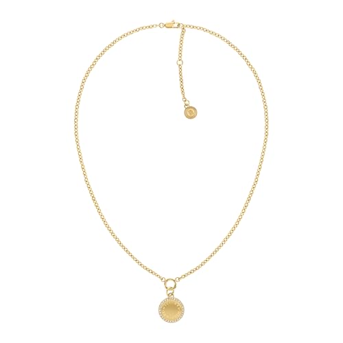 Tommy Hilfiger Jewelry Halskette mit Anhänger für Damen in Edelstahl verziert mit Kristallen - Erhältlich aus Gold oder Silber
