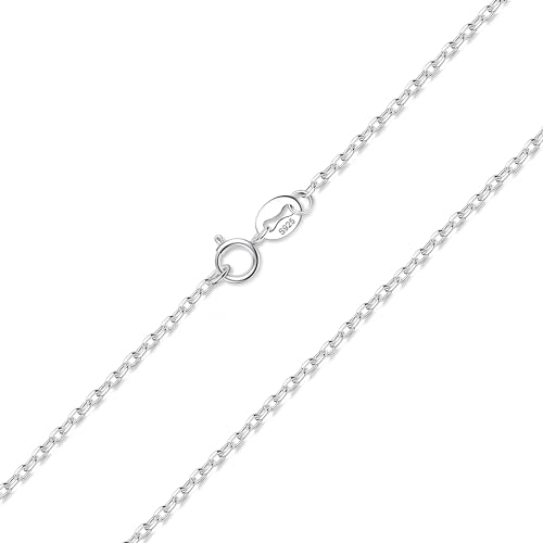 CASSIECA 925 Sterling Silber Halskette Damen Silberkette Damen 925 ohne Anhänger 1,5mm Verschiedene Längen 41cm