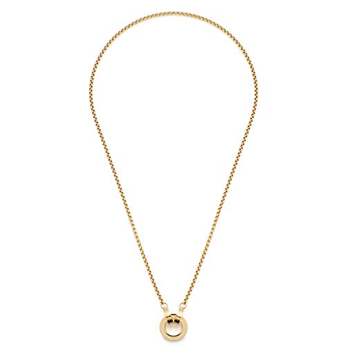 JEWELS BY LEONARDO Halskette Clip & Mix Lolita Venezianer-Kette aus goldfarbenem Edelstahl kurze Basickette mit Ring für Charm-Anhänger 43 cm Länge Schmuck Geschenk Damen 018412