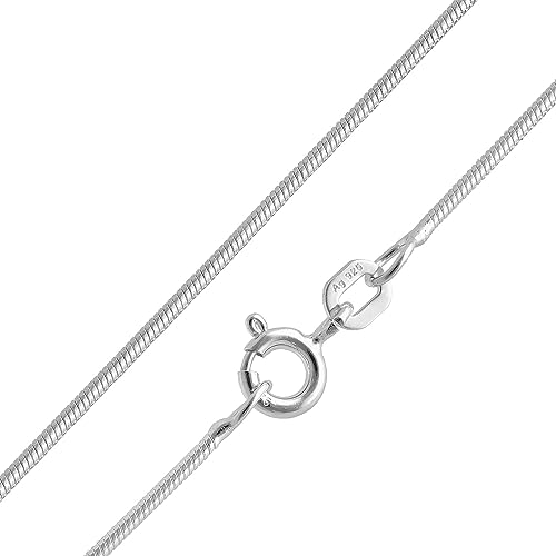 trendor Feine Schlangenkette 925 Silber Kette Damen 1,1 mm Halskette für Frauen, elegante Geschenkidee 15685-40 40 cm