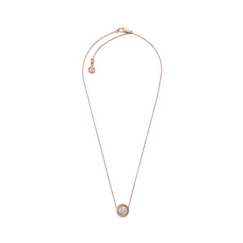 Michael Kors Rose Goldtone Clear Necklace