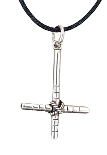 Kiss of Leather Kreuz Anhänger aus 925 Sterling Silber mit Kette_45 cm Si. 65