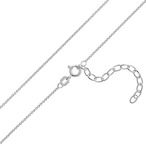 trendor Damen-Silberkette für Anhänger Ankerkette 38 cm Breite 1,1 mm zauberhafter Halsschmuck für Frauen, modische Geschenkidee 15673-38 38 cm