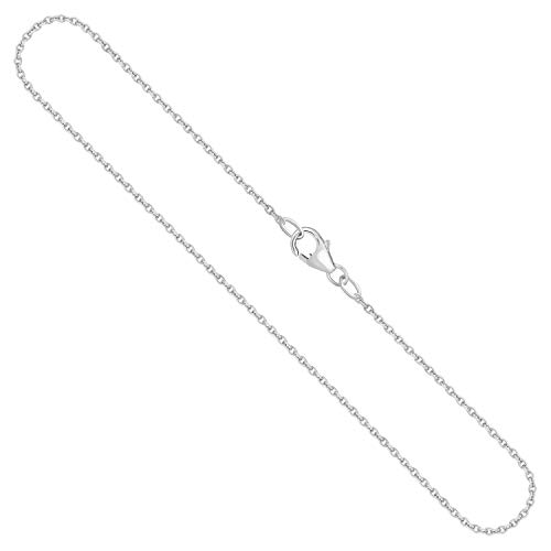 EDELIND Goldkette, Ankerkette rund Weißgold 585/14 K, Länge 60 cm, Breite 1.5 mm, Gewicht ca. 4.5 g., NEU