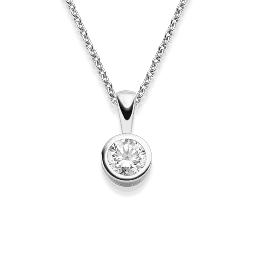Halsketten für Frauen *PREMIUM ETUI MIT 2 HERZCHEN* Silberkette Damen 925 Kette Silber mit Anhänger Schmuck Zirkonia Damenkette schlichte klassische wie brilliant dezent Geschenkset Silberschmuck