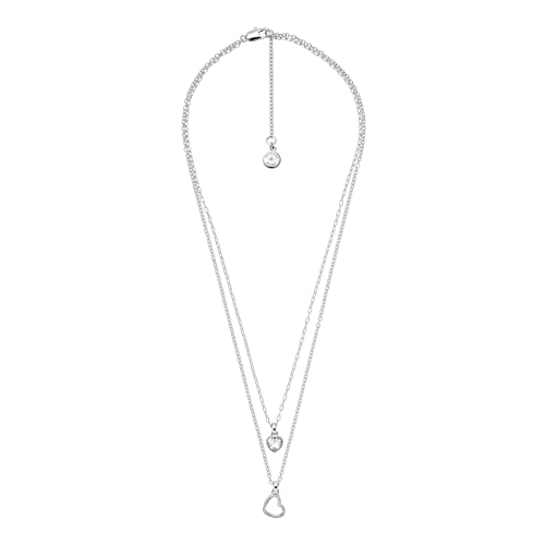 Michael Kors Damen-Halskette mit Anhänger aus Edelstahl, Standard, Metall, Kristall