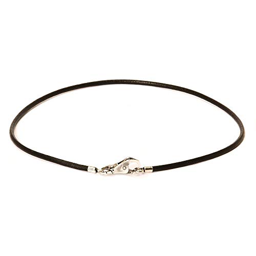 Trollbeads Damen-Halskette, Leder schwarz, ohne Verschluss, 40 cm L3102-42