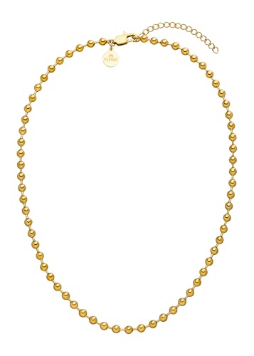 Purelei® Anxiety Fidget Bubble Kette – Verstellbare Kugelkette aus Edelstahl (18K vergoldet, Silber, Roségold) | Stilvolles Schmuckstück für Layering & Stressabbau (Gold)