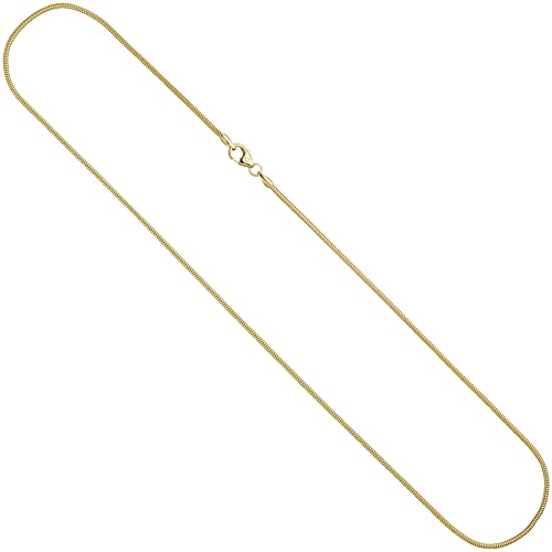 Jobo Damen Goldkette Schlangen-Kette aus 14 Karat 585 Gold 1,6 mm 42 cm